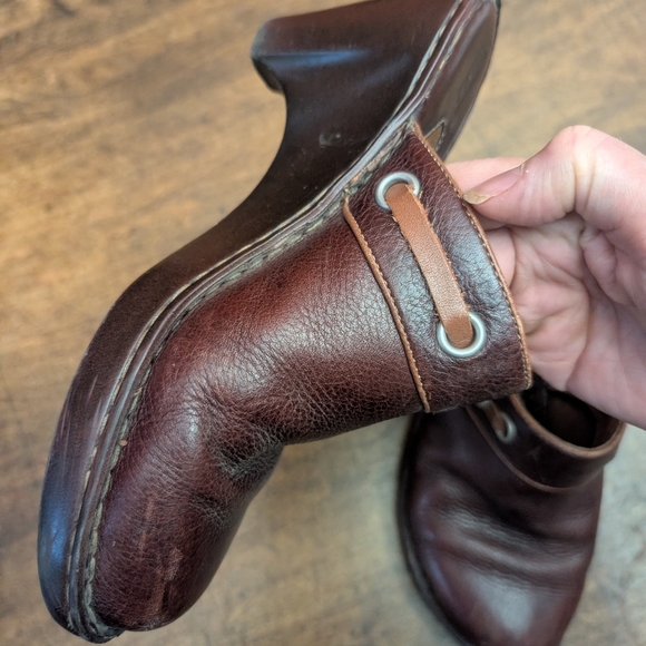 Born Women's Dark Brown Leather Slip-On Clogs Size 8 - Picture 7 of 10